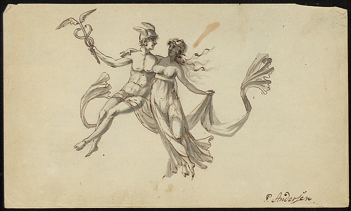 Psyche bæres op til himlen af Merkur