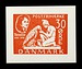 Prøvetryk af udkast til et dansk frimærke med Thorvaldsens Ganymedes og ørnen