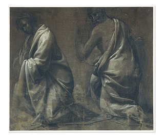 Fra Bartolommeo, Study of the Drapery of a Kneeling Woman and Man