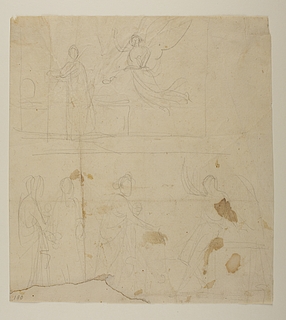 Mariæ bebudelse. Kvinderne (de tre Marier) ved graven