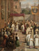 J.L. Lund, Procession ved Kristi Legemsfest fra den katolske tid i Danmark, 1834, olie på lærred, 370 x 272 cm, Statsrådssalen, Christiansborg Slot. Foto Ole Haupt