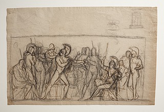 Agamemnons strid med Achilleus. Døbefont