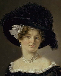 C.A. Jensen: Mathilde Theresia von Irgens-Bergh, 1824, udsnit