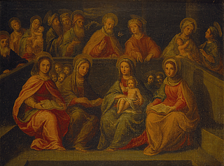 Jomfru Maria omgivet af sin slægt