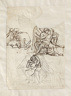 Amor og Psyche. Portræt af Joseph Anton Koch (?)