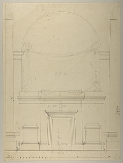 Opstillingsforslag for monument over Pius 7., opstalt