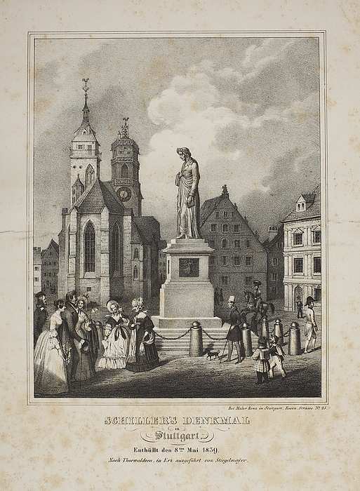 Monument over Friedrich Schiller i Stuttgart